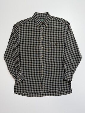 Vintage Canali Cotton Long Sleeve Textured Buttonup Shirt Mens 39 Medium Italy